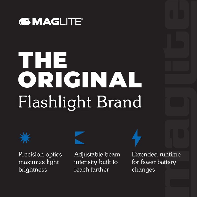 MagLite ML50L 3-Cell C LED Flashlight, Adjustable Beam, High & Low Modes, Water-Resistant - Black - Image 4